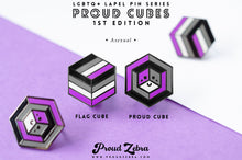Load image into Gallery viewer, Asexual Flag - Proud Cube Pin-Pride Pin-PCPC_ASEX