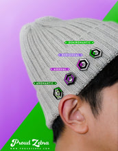 Load image into Gallery viewer, Asexual Flag - Proud Cube Pin-Pride Pin-PCPC_DEMS