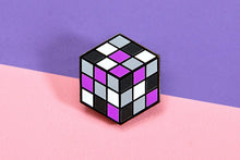Load image into Gallery viewer, Asexual Flag - Rubik&#39;s Cube Pin-Pride Pin-PCTC_ASEX_2
