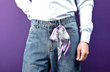 Load image into Gallery viewer, Asexual Pride Flag Twilly Scarf-Pride Twilly-TS_ASEX