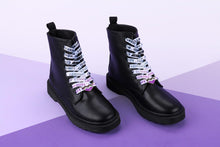 Load image into Gallery viewer, Asexual Pride Flag White Shoelaces-Pride Shoelaces-SLWH_ASEX_45IN
