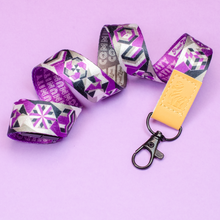 Load image into Gallery viewer, Asexual Pride Lanyards with reversible design by Proud Zebra in position 4