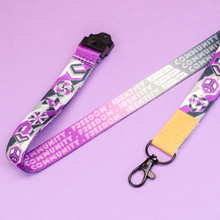 Load image into Gallery viewer, Asexual Pride Lanyards with reversible design by Proud Zebra in position 5
