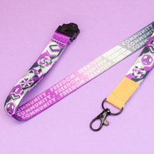 Load image into Gallery viewer, Asexual Pride Lanyards with reversible design by Proud Zebra in position 5