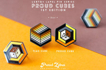 Load image into Gallery viewer, Bear Flag - Proud Cube Pin-Pride Pin-PCPC_BEAR