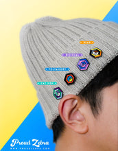 Load image into Gallery viewer, Bear Flag - Proud Cube Pin-Pride Pin-PCPC_BISX