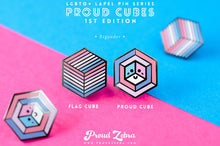Load image into Gallery viewer, Bigender Flag - Flag Cube Pin-Pride Pin-PCFC_BIGD