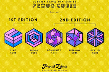 Load image into Gallery viewer, Bisexual Flag - Freedom Cube Pin-Pride Pin-BISX_ED1+2