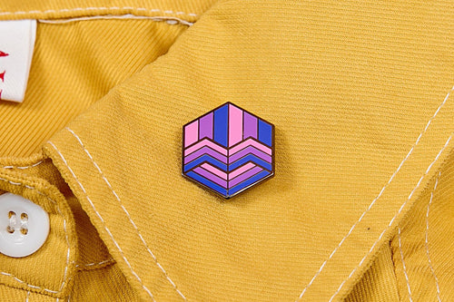 Bisexual Flag - Love Cube Pin