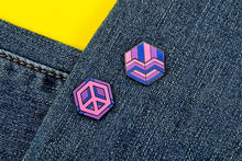 Load image into Gallery viewer, Bisexual Flag - Medal Cube Pin-Pride Pin-BISX_ED3