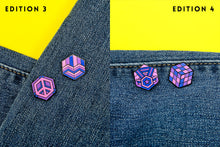 Load image into Gallery viewer, Bisexual Flag - Medal Cube Pin-Pride Pin-BISX_ED3+4