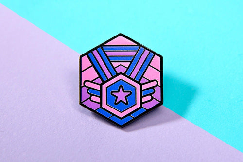 Bisexual Flag - Medal Cube Pin