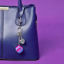 Load image into Gallery viewer, Bisexual Pride Flag Proud Cube Bag Charm