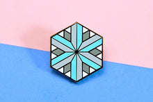 Load image into Gallery viewer, Demiboy Flag - Identity Cube Pin-Pride Pin-PCIC_DEMB