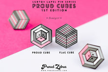 Load image into Gallery viewer, Demigirl Flag - Flag Cube Pin-Pride Pin-PCFC_DEMG