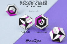 Load image into Gallery viewer, Demisexual Flag - Flag Cube Pin-Pride Pin-PCFC_DEMS