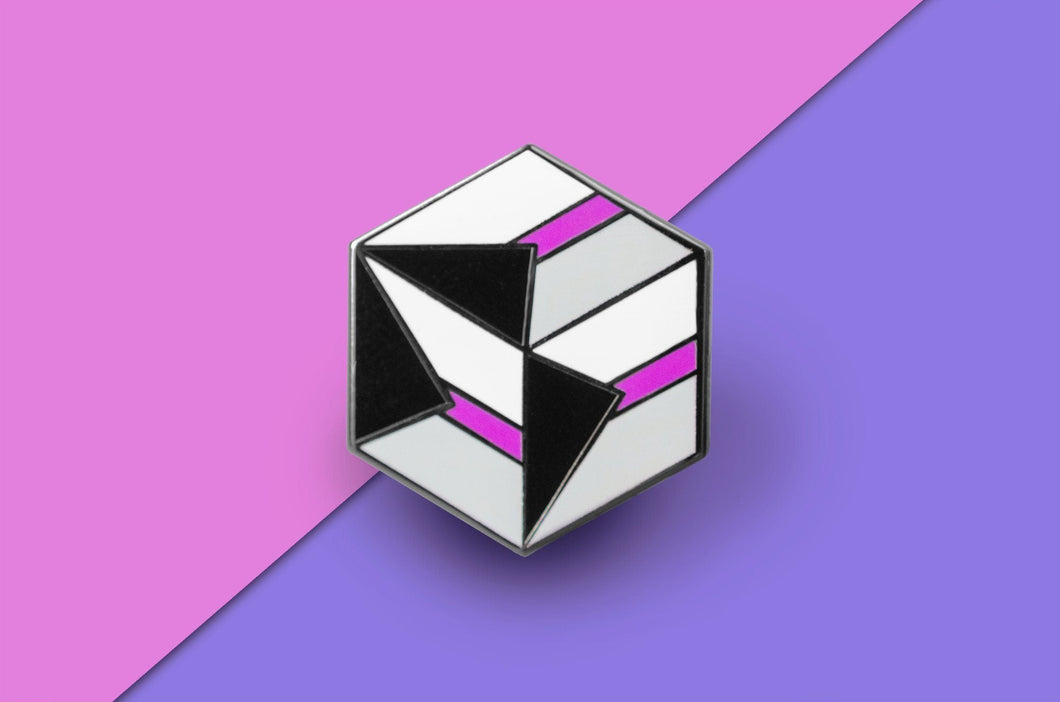 Demisexual Flag - Flag Cube Pin-Pride Pin-PCFC_DEMS