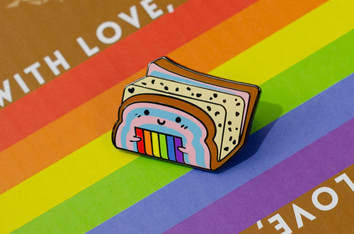 Gay Ice Cream Bread Sandwich Pin