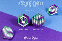 Load image into Gallery viewer, Gay MLM Flag - Freedom Cube Pin-Pride Pin-GAYM_ED1