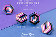 Load image into Gallery viewer, Genderfluid Flag - Community Cube Pin-Pride Pin-GENF_ED1