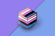 Load image into Gallery viewer, Genderfluid Flag - Flag Cube Pin-Pride Pin-PCFC_GENF