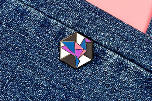 Genderfluid Flag - Freedom Cube Pin
