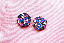 Load image into Gallery viewer, Genderfluid Flag - Peace Cube Pin-Pride Pin-GENF_ED4