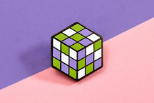 Load image into Gallery viewer, Genderqueer Flag - Rubik's Cube Pin-Pride Pin-PCTC_GENQ_2