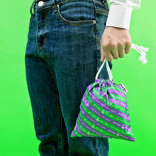 Load image into Gallery viewer, Genderqueer Pride Flag Drawstring Bag-Pride Bag-DSB_GENQ