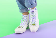 Load image into Gallery viewer, Genderqueer Pride Flag White Shoelaces-Pride Shoelaces-LLSL_SLWH_GENQ_45IN