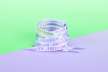 Load image into Gallery viewer, Genderqueer Pride Flag White Shoelaces-Pride Shoelaces-SLWH_GENQ_45IN