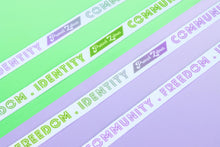 Load image into Gallery viewer, Genderqueer Pride Flag White Shoelaces-Pride Shoelaces-SLWH_GENQ_45IN