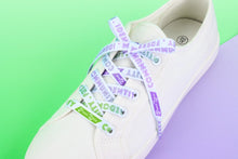 Load image into Gallery viewer, Genderqueer Pride Flag White Shoelaces-Pride Shoelaces-SLWH_GENQ_45IN