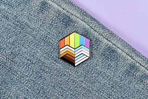 Inclusive Flag - Love Cube Pin