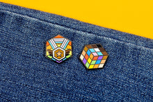 Load image into Gallery viewer, Inclusive Flag - Medal Cube Pin-Pride Pin-INCL_ED4