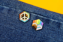 Load image into Gallery viewer, Inclusive Flag - Medal Cube Pin-Pride Pin-INCL_ED3