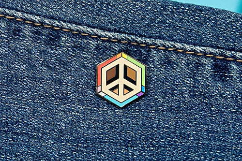 Inclusive Flag - Peace Cube Pin