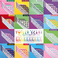 Load image into Gallery viewer, Inclusive Pride Flag Twilly Scarf-Pride Twilly-TS_INCL