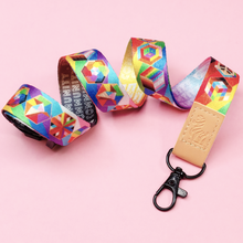 Load image into Gallery viewer, Inclusive Pride Lanyards with reversible design by Proud Zebra in position 2