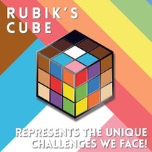 Load image into Gallery viewer, Inclusive Rainbow Flag - Proud Cubes Enamel Pins-Pride Pin-PCTC_INCL