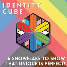 Load image into Gallery viewer, Inclusive Rainbow Flag - Proud Cubes Enamel Pins-Pride Pin-PCIC_INCL