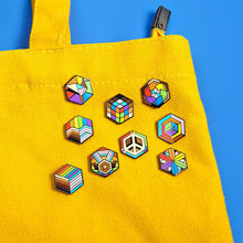 Load image into Gallery viewer, Inclusive Rainbow Flag - Proud Cubes Enamel Pins-Pride Pin-PC_INCL_ED1to4