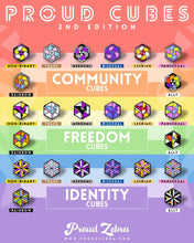 Load image into Gallery viewer, Lesbian Flag - Community Cube Pin-Pride Pin-PCCC_LESB