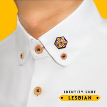 Load image into Gallery viewer, Lesbian Flag - Community Cube Pin-Pride Pin-PCCC_LESB