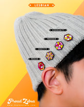 Load image into Gallery viewer, Lesbian Flag - Identity Cube Pin-Pride Pin-PCIC_LESB