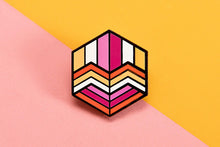 Load image into Gallery viewer, Lesbian Flag - Love Cube Pin-Pride Pin-PCHC_LESB_2