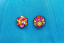Load image into Gallery viewer, Lesbian Flag - Rubik&#39;s Cube Pin-Pride Pin-LESB_ED4
