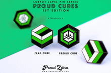 Load image into Gallery viewer, Neutrois Flag - Flag Cube Pin-Pride Pin-PCFC_NEUT
