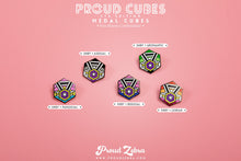 Load image into Gallery viewer, Non-Binary Aromantic Pride - Medal Cube Pin-Pride Pin-PCMC_ENBY_AROM
