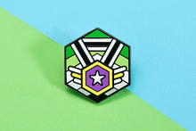 Load image into Gallery viewer, Non-Binary Aromantic Pride - Medal Cube Pin-Pride Pin-PCMC_ENBY_AROM